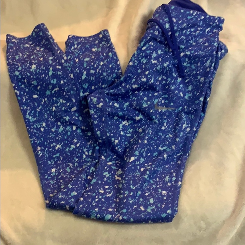Nike blue spotted leggings